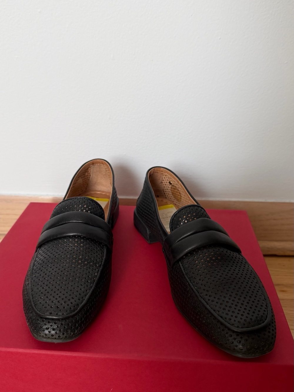 PIKOLINOS Black Perforated Leather Women’s Loafers